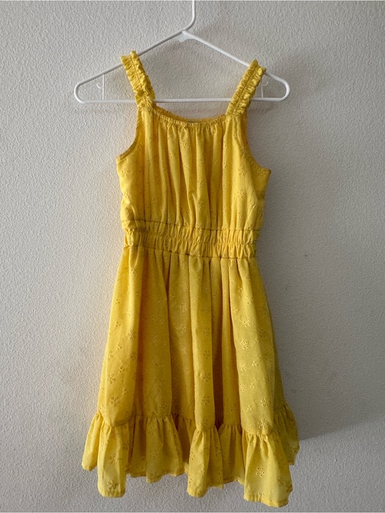 Habitual Other - Habitual Yellow Eyelet Ruffle Strap Sundress